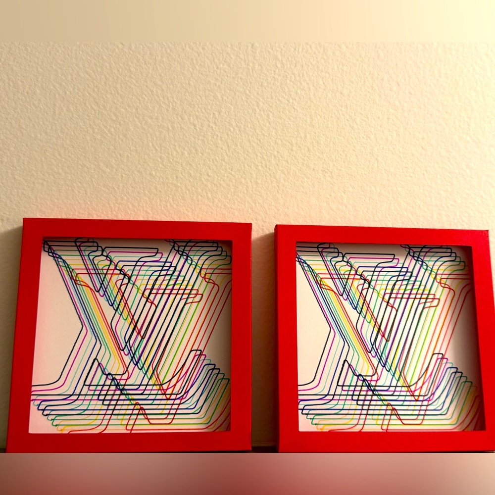 New 4x4 optical illusion LV monogram original artwork hot design wall art modern